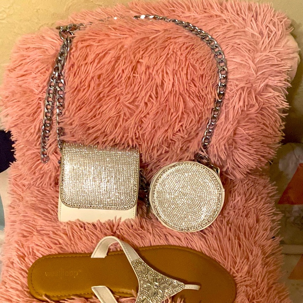 Rhinestones purse belt